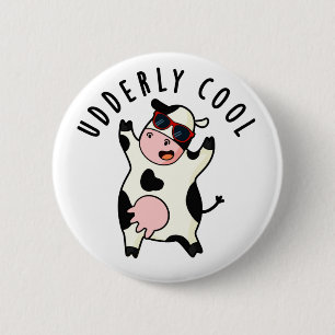 Cooler Funny Cow Puff Button