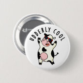 Cooler Funny Cow Puff Button (Vorne & Hinten)