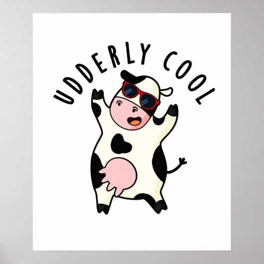 Cooler Funny Cow Puff Poster (Vorne)