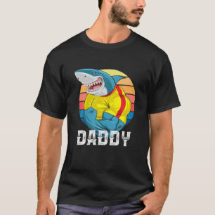 Cooler Funny Daddy, starker Muskeln Hai, bester Va T-Shirt