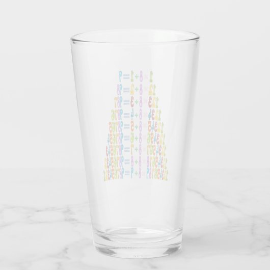 Cooler Funny Mathematik Gleichungen Glass Cup Glas (Rückseite)