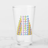 Cooler Funny Mathematik Gleichungen Glass Cup Glas (Vorderseite)