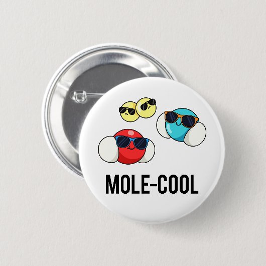 Cooler Funny Molecule Pun Button (Vorne & Hinten)
