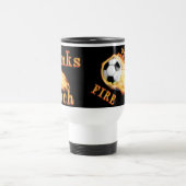 Cooler Fußball-Coach-Geschenk Ideen flammender Fuß Reisebecher (Mittel)