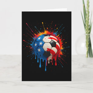 Cooler Fußballspieler Drip Sport Für Jungen Männer Karte