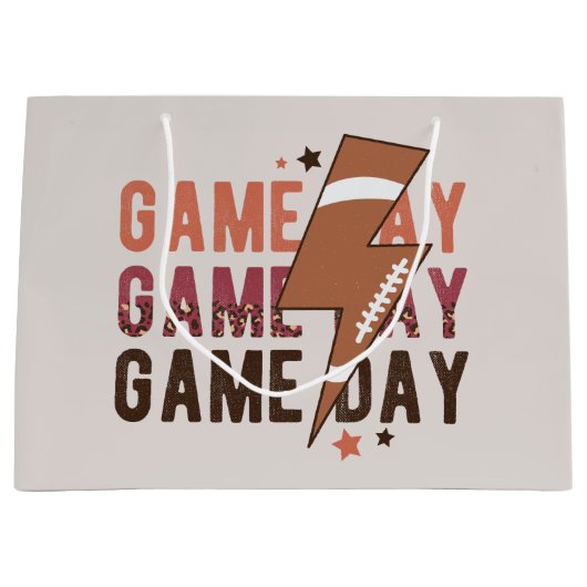 cooler Fußballspieltag Große Geschenktüte (Vorderseite)