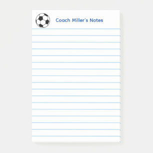 Cooler Fußballtrainer liniertes Benutzerdefiniert Post-it Klebezettel