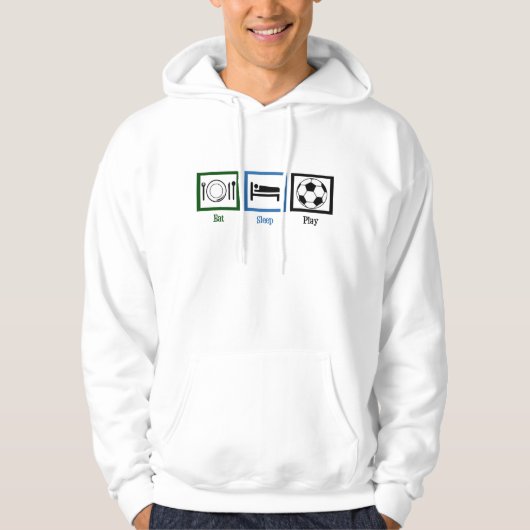 Cooler Futbol Player für Schlafspiele Hoodie (Vorderseite)