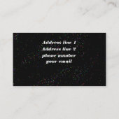 Cooler Galaxie-Hintergrund Visitenkarte (Rückseite)