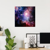 Cooler Galaxiennebel Poster (Heimbüro)