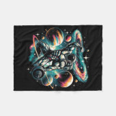 Cooler Galaxy Bodybuilder Astronaut auf der Bodybu Fleecedecke (Vorderseite (Horizontal))