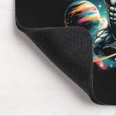 Cooler Galaxy Bodybuilder Astronaut auf der Bodybu Mousepad (Ecke)
