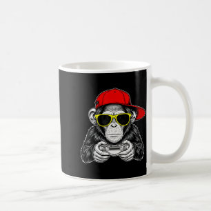 Cooler Gamer-Affe mit Controller Lustiges Gaming-V Kaffeetasse
