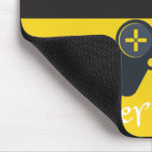 Cooler Gamer Gelb und Schwarz Mousepad (Ecke)