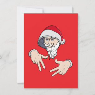 Cooler Gangsta-Hip-Hop-Hand-Rap-Santa-Claus Feiertagskarte