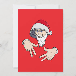 Cooler Gangsta Hip Hop Hand Rap Weihnachtsmann Einladung