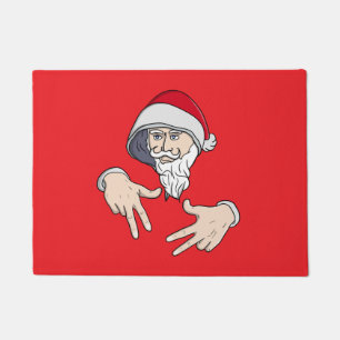Cooler Gangsta Hip Hop Hand Rap Weihnachtsmann Fußmatte