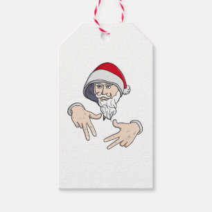 Cooler Gangsta Hip Hop Hand Rap Weihnachtsmann Geschenkanhänger