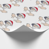 Cooler Gangsta Hip Hop Hand Rap Weihnachtsmann Geschenkpapier (Ecke)