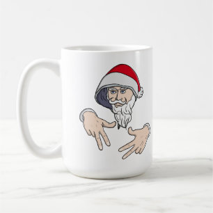 Cooler Gangsta Hip Hop Hand Rap Weihnachtsmann Kaffeetasse
