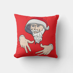 Cooler Gangsta Hip Hop Hand Rap Weihnachtsmann Kissen