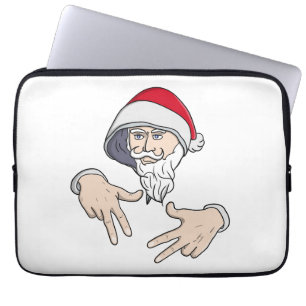 Cooler Gangsta Hip Hop Hand Rap Weihnachtsmann Laptopschutzhülle