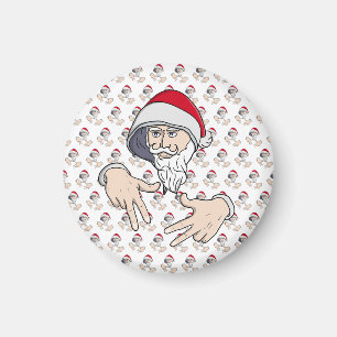 Cooler Gangsta Hip Hop Hand Rap Weihnachtsmann Magnet
