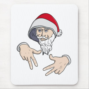 Cooler Gangsta Hip Hop Hand Rap Weihnachtsmann Mousepad