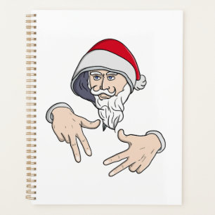 Cooler Gangsta Hip Hop Hand Rap Weihnachtsmann Planer