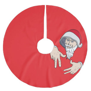 Cooler Gangsta Hip Hop Hand Rap Weihnachtsmann Polyester Weihnachtsbaumdecke