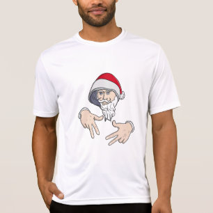 Cooler Gangsta Hip Hop Hand Rap Weihnachtsmann T-Shirt