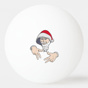 Cooler Gangsta Hip Hop Hand Rap Weihnachtsmann Tischtennisball
