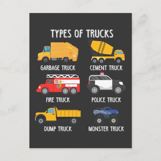 Cooler Garbage Truck Kids Müll Recycelnd Fahrer Postkarte (Vorderseite)