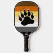 Cooler Gay Bear Pride Flag Bear Paw Pickleball Schläger (Rückseite)