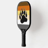 Cooler Gay Bear Pride Flag Bear Paw Pickleball Schläger (Links)