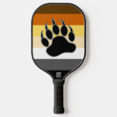 Cooler Gay Bear Pride Flag Bear Paw Pickleball Schläger (Vorderseite)