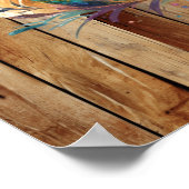 Cooler geborener Cowboy-Western Poster (Ecke)