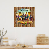 Cooler geborener Cowboy-Western Poster (Küche)