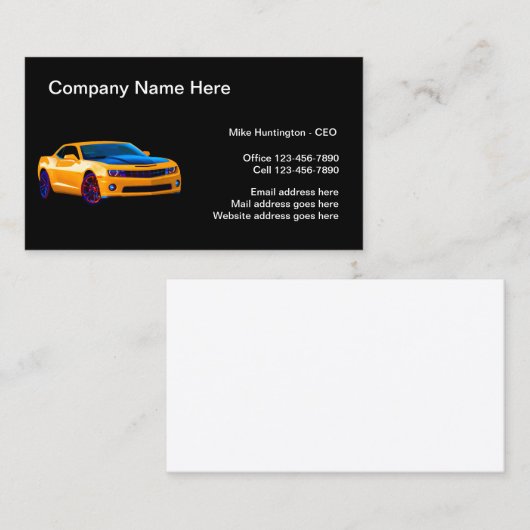 Cooler Gebrauchtwagenhändler Visitenkarte (Vorne/Hinten)