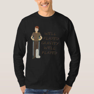 Cooler gebrochener Bein für Kinder Gravity Gag Bon T-Shirt