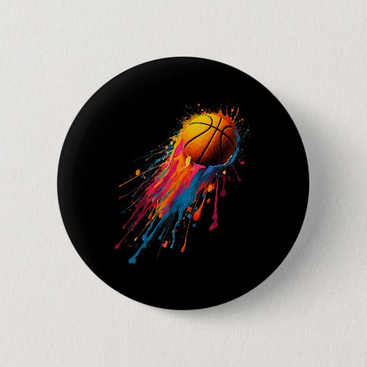 Cooler Geburtstag Farbige Gefärbte Krawatte Farbpa Button (Vorderseite)