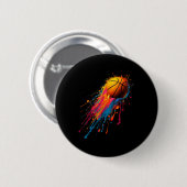 Cooler Geburtstag Farbige Gefärbte Krawatte Farbpa Button (Vorne & Hinten)