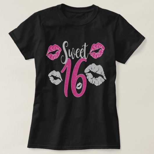 Cooler Geburtstag süß 16 T-Shirt (Design vorne)
