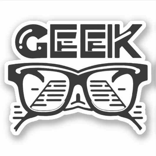 cooler Geek Aufkleber (Vorderseite)