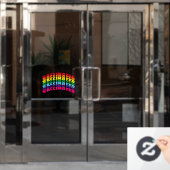 Cooler, geimpfter Regenbogen-Gay Pride Fensteraufkleber (Büro Tür)