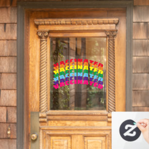 Cooler, geimpfter Regenbogen-Gay Pride Fensteraufkleber