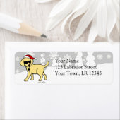 Cooler Gelbe Labrador Cartoon Weihnachten (Insitu)