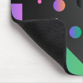 Cooler geometrischer Gradientenhintergrund Schwarz Mousepad (Ecke)