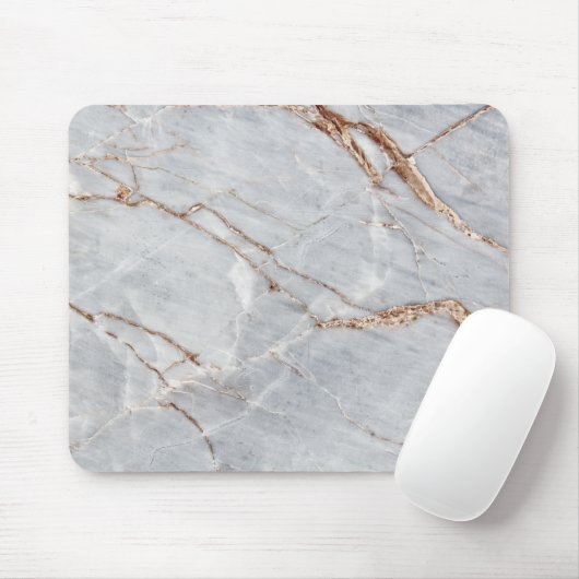 Cooler geometrischer Graugoldmarmor Mousepad (Mit Mouse)