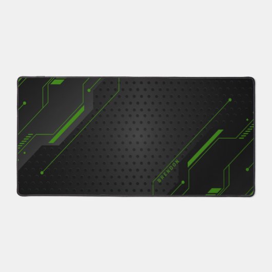 Cooler geometrischer Hintergrund für Schwarz und G Schreibtischunterlage (Vorderseite)